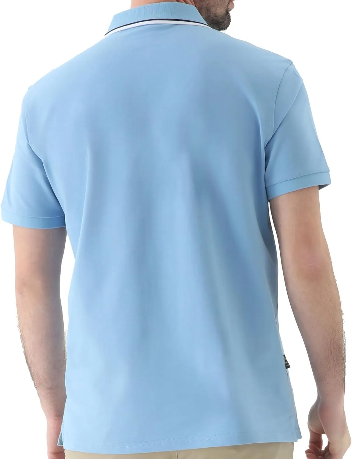 Men's Classic Button-Down Polo Shirt - Premium Cotton Pique Knit Business Casual Slim Fit
