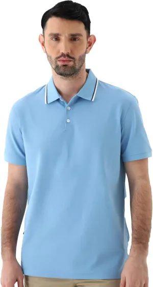 Men's Classic Button-Down Polo Shirt - Premium Cotton Pique Knit Business Casual Slim Fit