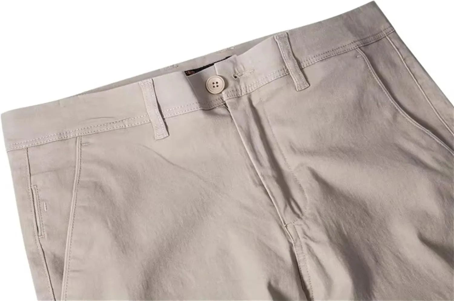 Men's Comfort Casual Solid Trousers Trendy Slim Fit Lounge Pants Lightweight Active Business Slack