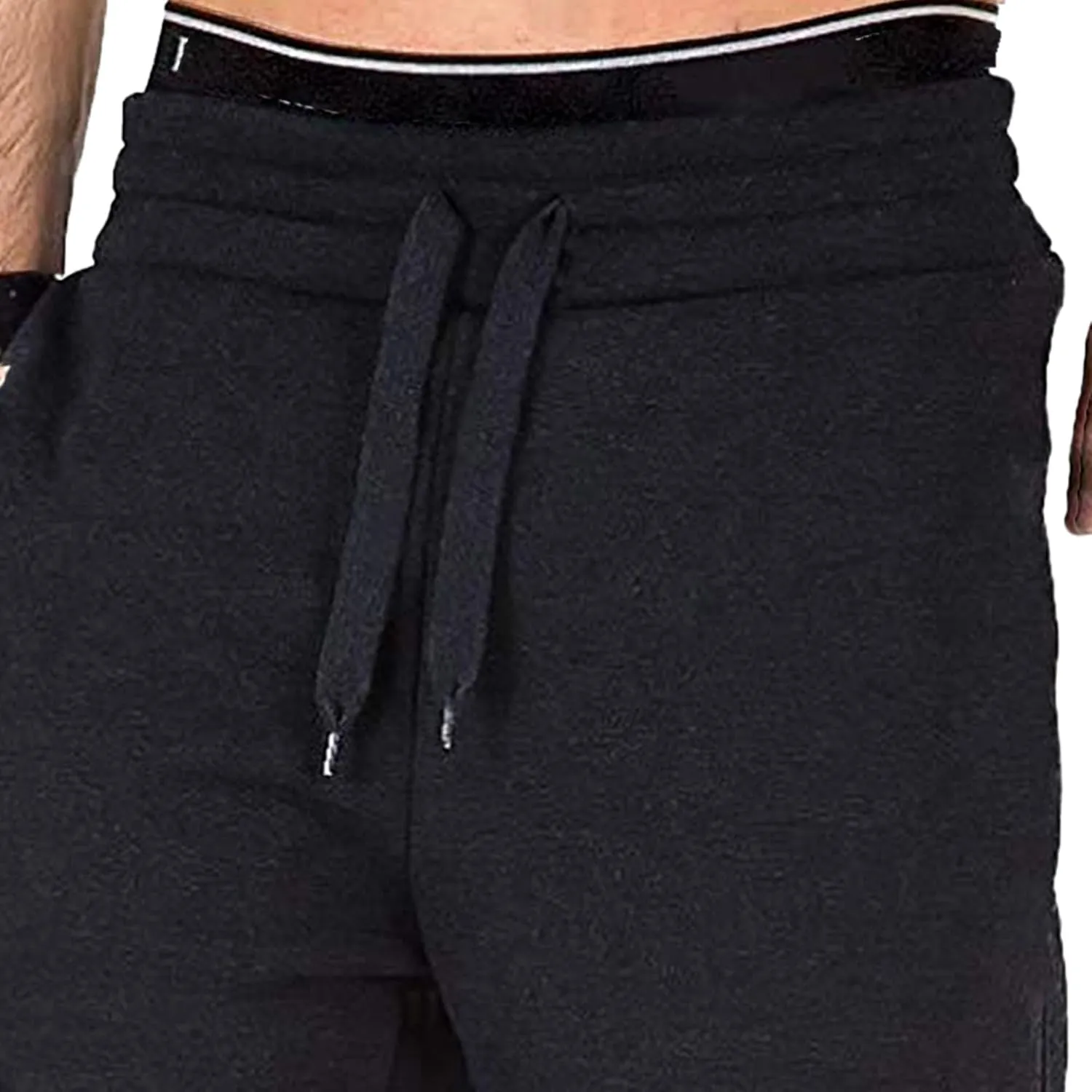 Men's Elastic Waist Comfort Joggers Workout Pants Casual Solid Sweatpants Pants Drawstring Outdoor Trousers