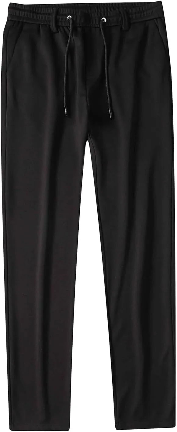 Men's Skinny-Fit Washed Comfort Stretch Chino Pant, Solid Color Casual Elastic Sweatpants, Tactical Breathable Pants Men