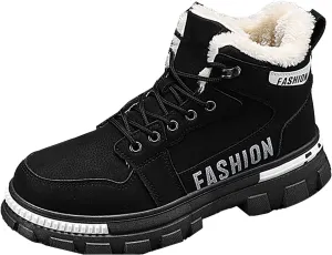 Mens Work Boots Wide Width Hiking Sneakers Warm Fur Lined Womens Safety Toe Shoes Food Service Platform Sneakers Indestructible Hike Grounded Footwear