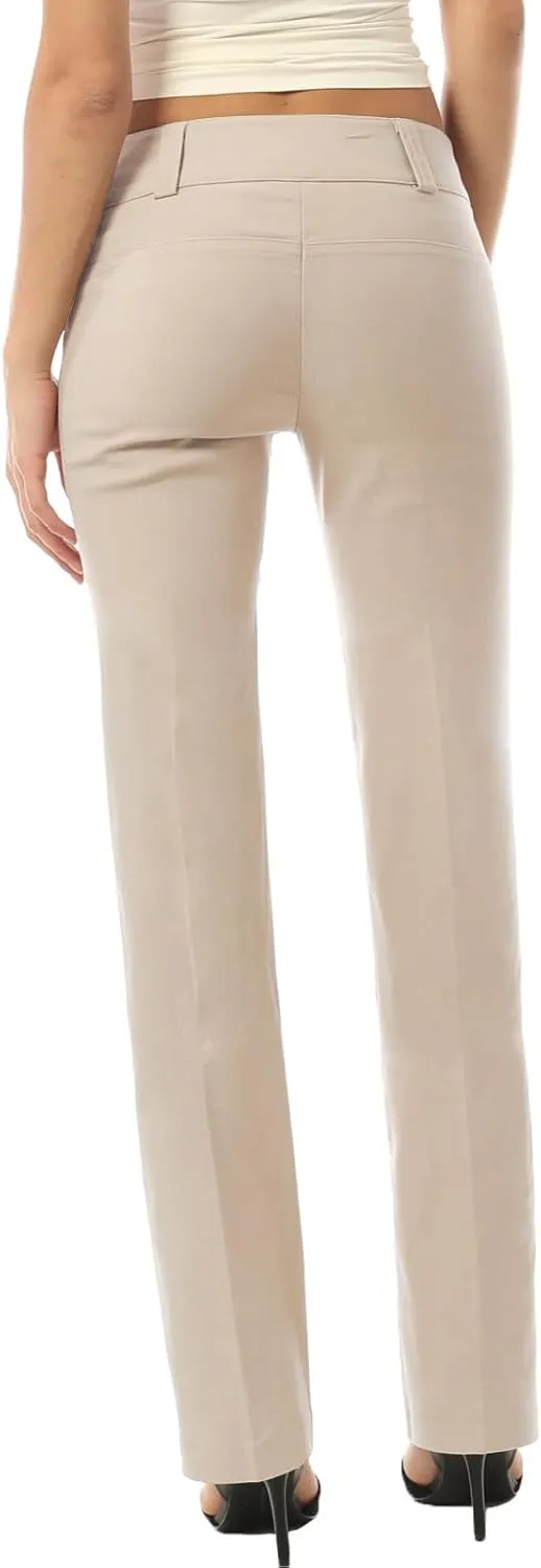 MixMatchy Women's Ultra Stretch Lux Comfort with Flex Motion Bootcut Dress Pants Work Business Office Trousers