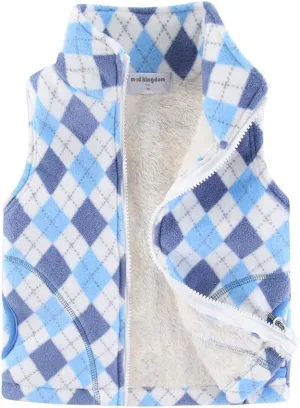 Mud Kingdom Boys Girls Polar Fleece Vest Winter Thick Warm Outerwear Funny Cartoon