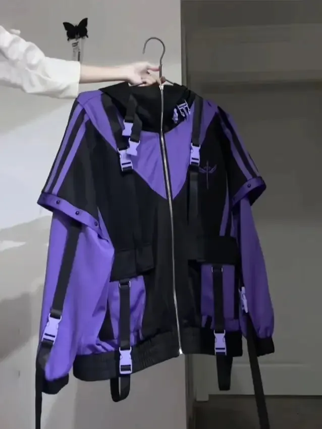 Oversized Techwear Bomber Jacket | Japanese Streetwear Windbreaker