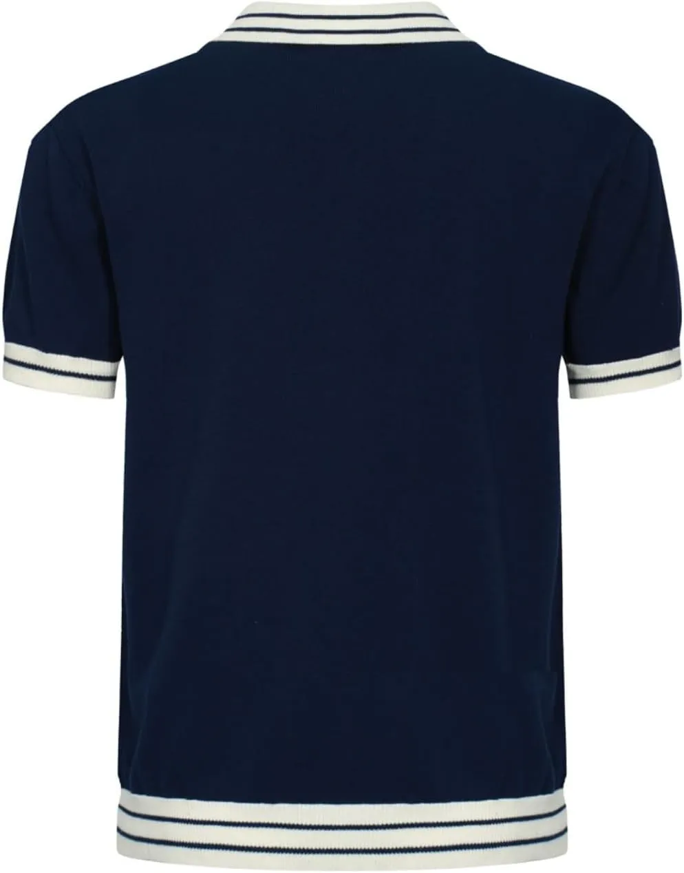 OXKNIT Men's Polo Shirts Quarter Zip Knit Shirts Summer Golf Polo T Shirts with White Neck