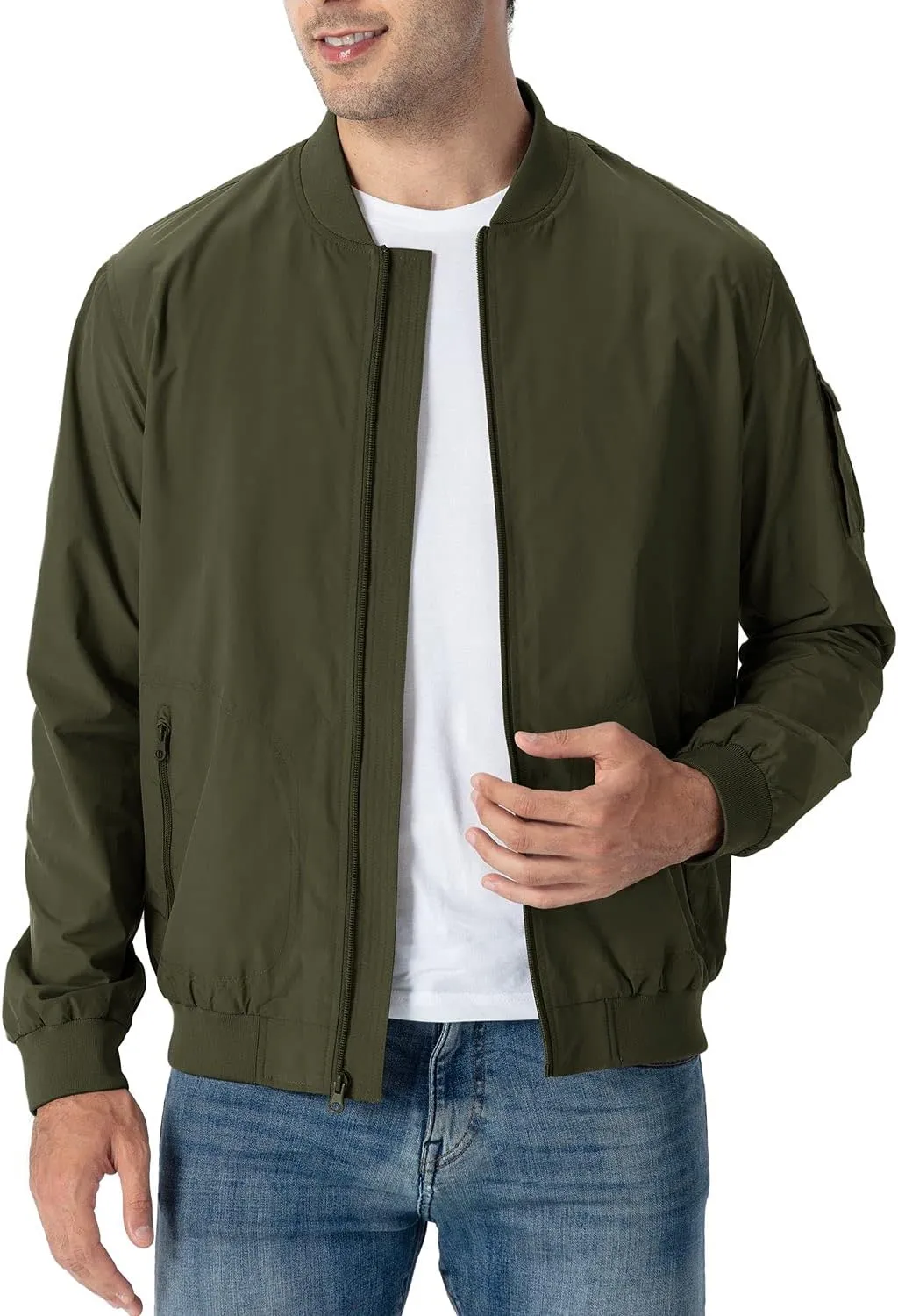 Rdruko Men's Lightweight Bomber Jacket Causal Fashion Stylish Windbreaker Light Jacket
