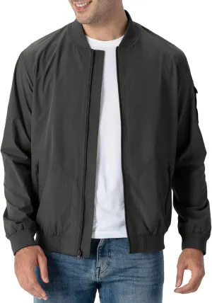 Rdruko Men's Lightweight Bomber Jacket Causal Fashion Stylish Windbreaker Light Jacket