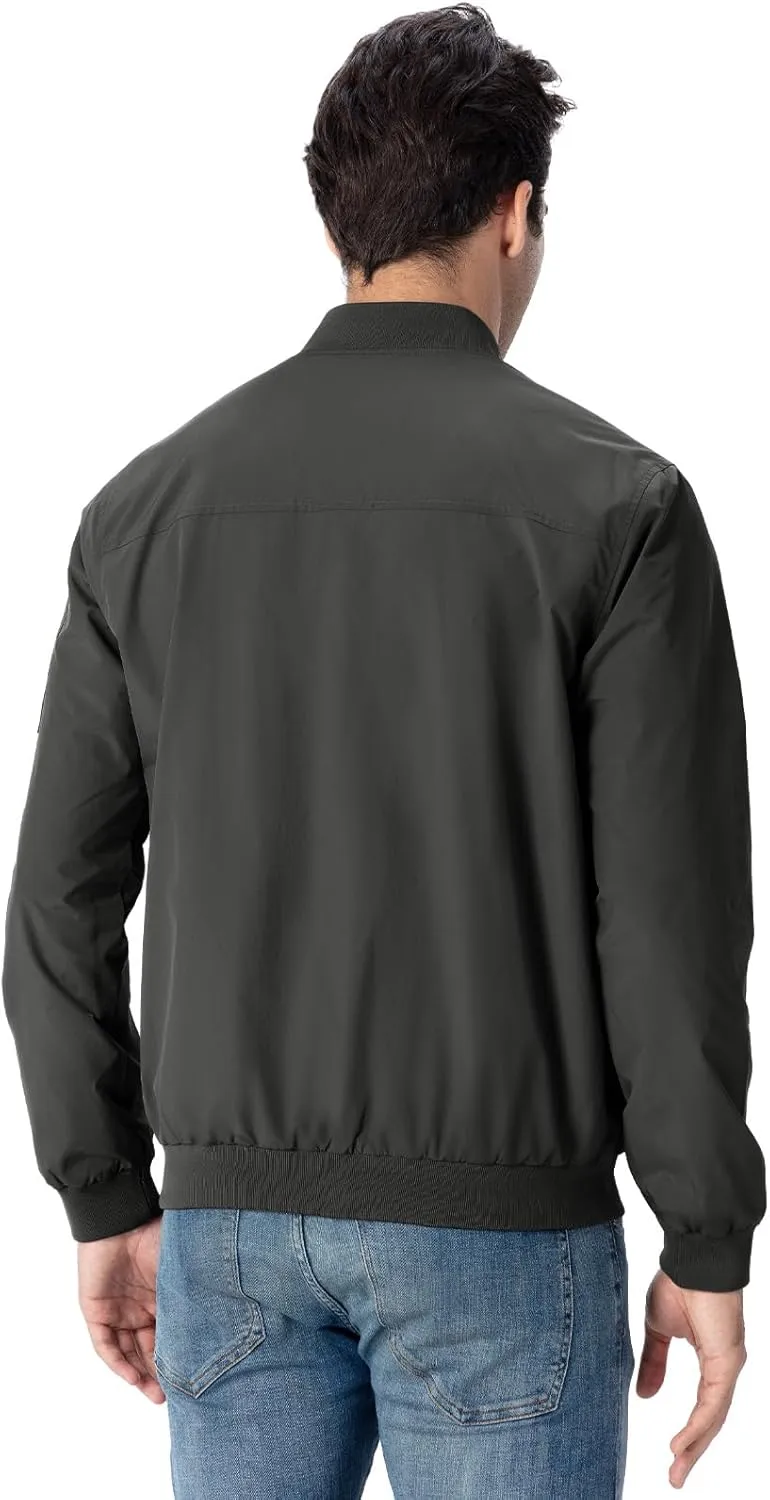Rdruko Men's Lightweight Bomber Jacket Causal Fashion Stylish Windbreaker Light Jacket