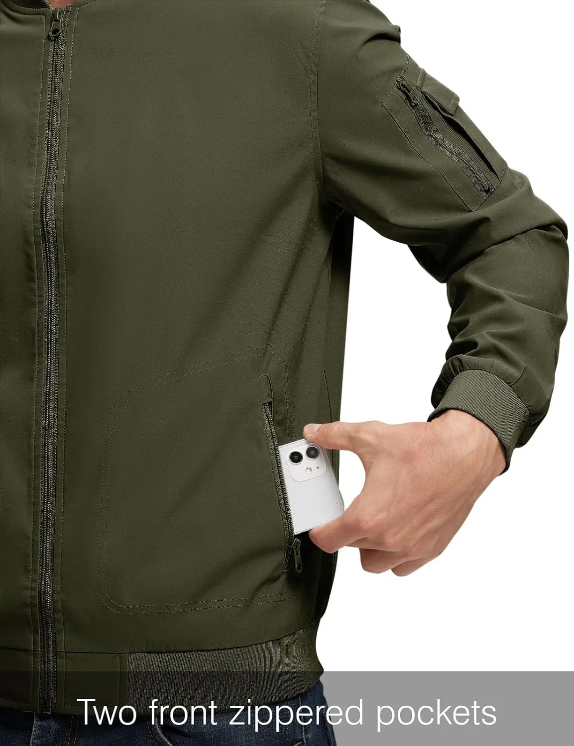Rdruko Men's Lightweight Bomber Jacket Causal Fashion Stylish Windbreaker Light Jacket
