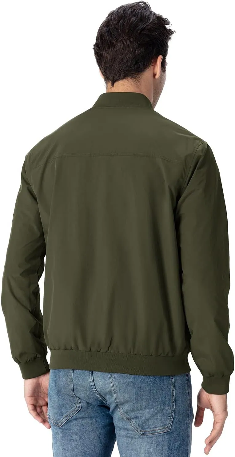 Rdruko Men's Lightweight Bomber Jacket Causal Fashion Stylish Windbreaker Light Jacket