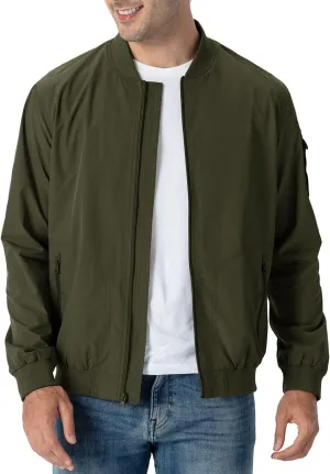 Rdruko Men's Lightweight Bomber Jacket Causal Fashion Stylish Windbreaker Light Jacket