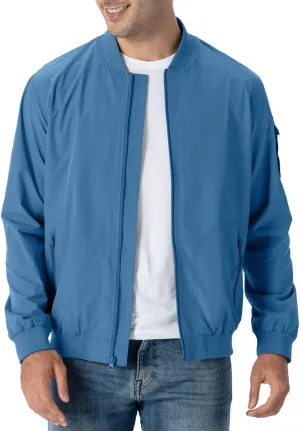 Rdruko Men's Lightweight Bomber Jacket Causal Fashion Stylish Windbreaker Light Jacket