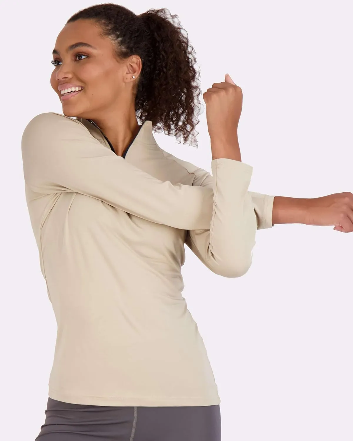 Real Essentials 3 Pack: Womens Dry-Fit Long Sleeve Quarter Zip & Full Zip Up Hoodie Workout Jacket (Available in Plus)