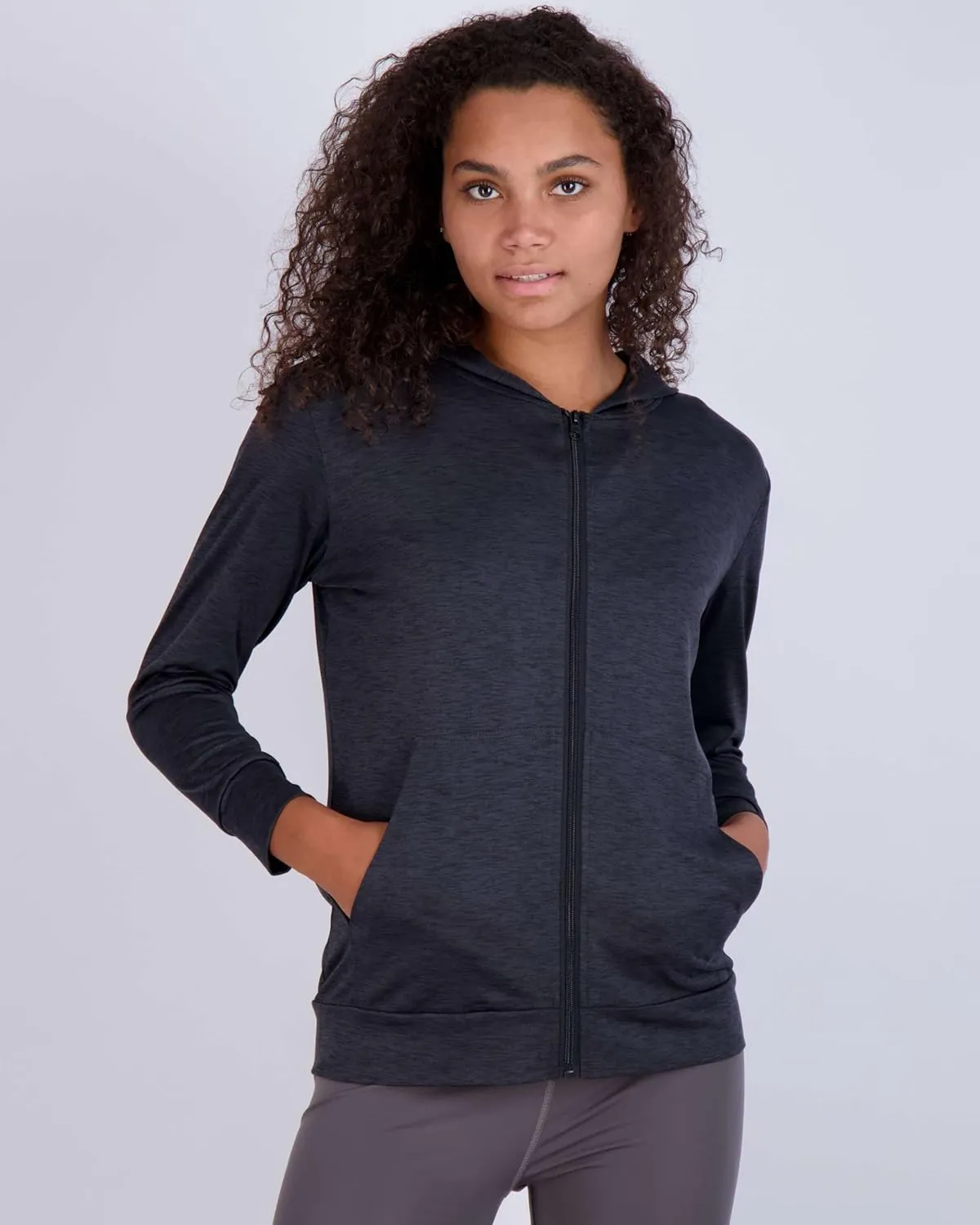 Real Essentials 3 Pack: Womens Dry-Fit Long Sleeve Quarter Zip & Full Zip Up Hoodie Workout Jacket (Available in Plus)