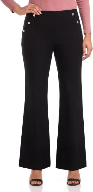 Rekucci Women's Comfort Wide Leg Pull-On Pant