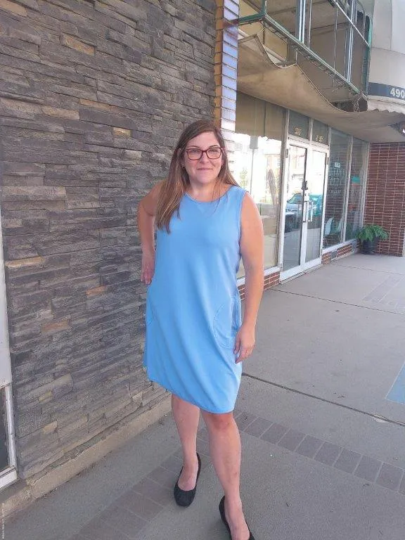 Reversible Casual Dress - Floral LightBlue