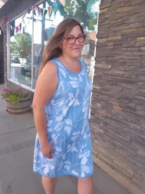 Reversible Casual Dress - Floral LightBlue