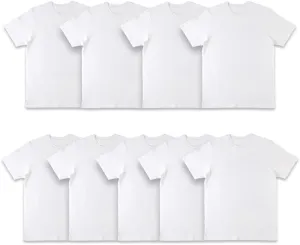RiverBlue Crew Neck Men's T-Shirts 9-Pack Packaged, Classic Fit Knit Jersey Mens Undershirts
