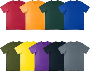 RiverBlue Crew Neck Men's T-Shirts 9-Pack Packaged, Classic Fit Knit Jersey Mens Undershirts
