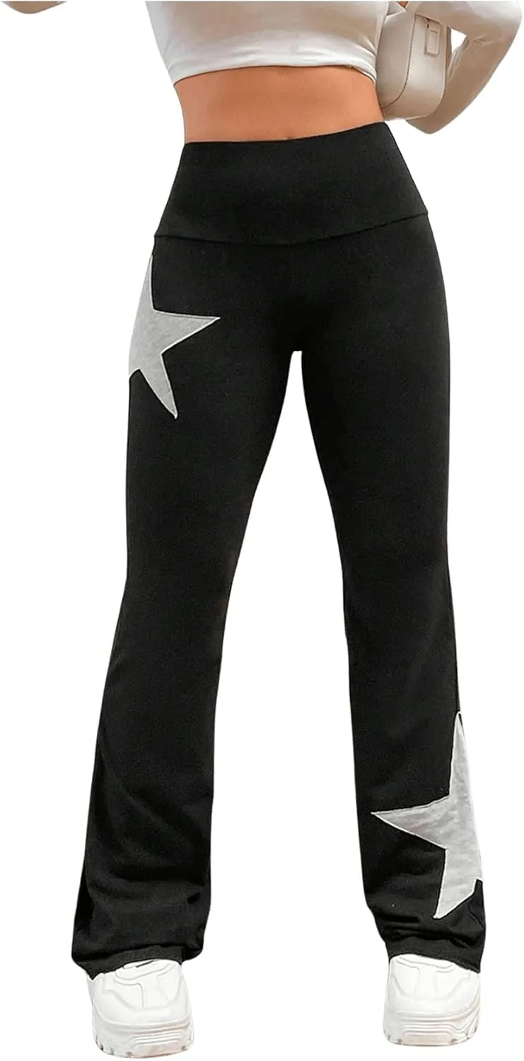 SOLY HUX Women's Flare Leggings High Waisted Sweatpants Bell Bottoms Bootcut Yoga Pants