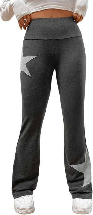 SOLY HUX Women's Flare Leggings High Waisted Sweatpants Bell Bottoms Bootcut Yoga Pants
