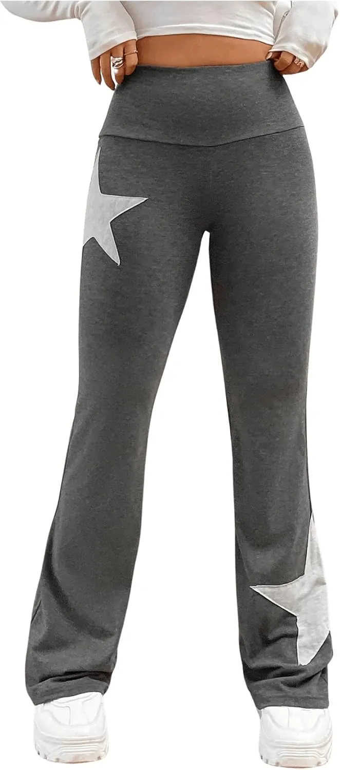 SOLY HUX Women's Flare Leggings High Waisted Sweatpants Bell Bottoms Bootcut Yoga Pants