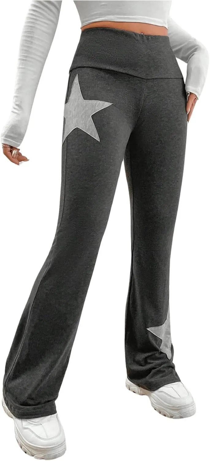 SOLY HUX Women's Flare Leggings High Waisted Sweatpants Bell Bottoms Bootcut Yoga Pants