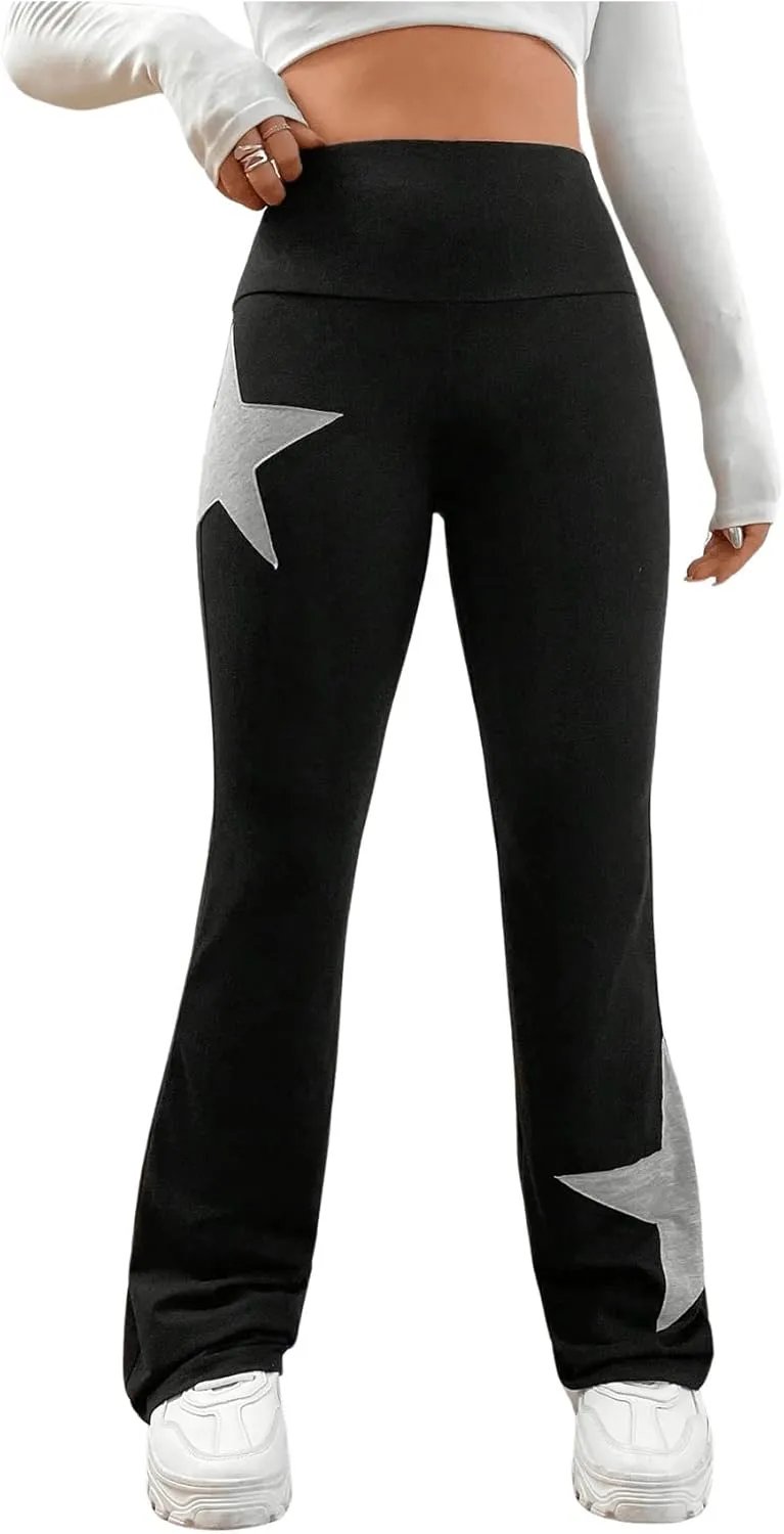 SOLY HUX Women's Flare Leggings High Waisted Sweatpants Bell Bottoms Bootcut Yoga Pants