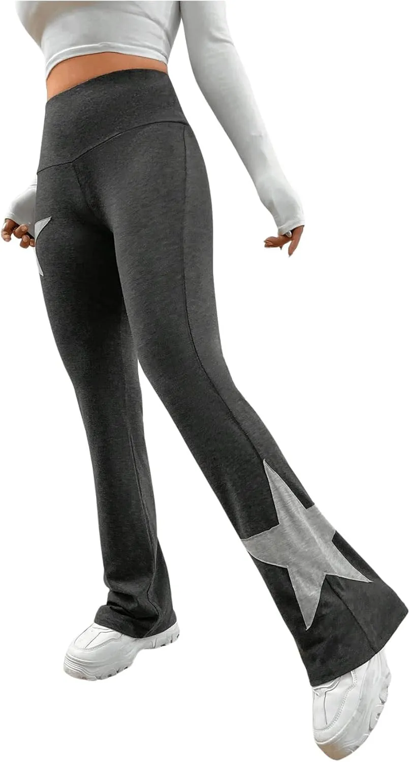 SOLY HUX Women's Flare Leggings High Waisted Sweatpants Bell Bottoms Bootcut Yoga Pants