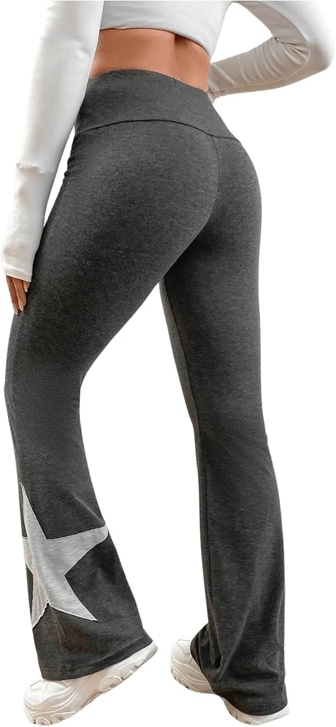 SOLY HUX Women's Flare Leggings High Waisted Sweatpants Bell Bottoms Bootcut Yoga Pants