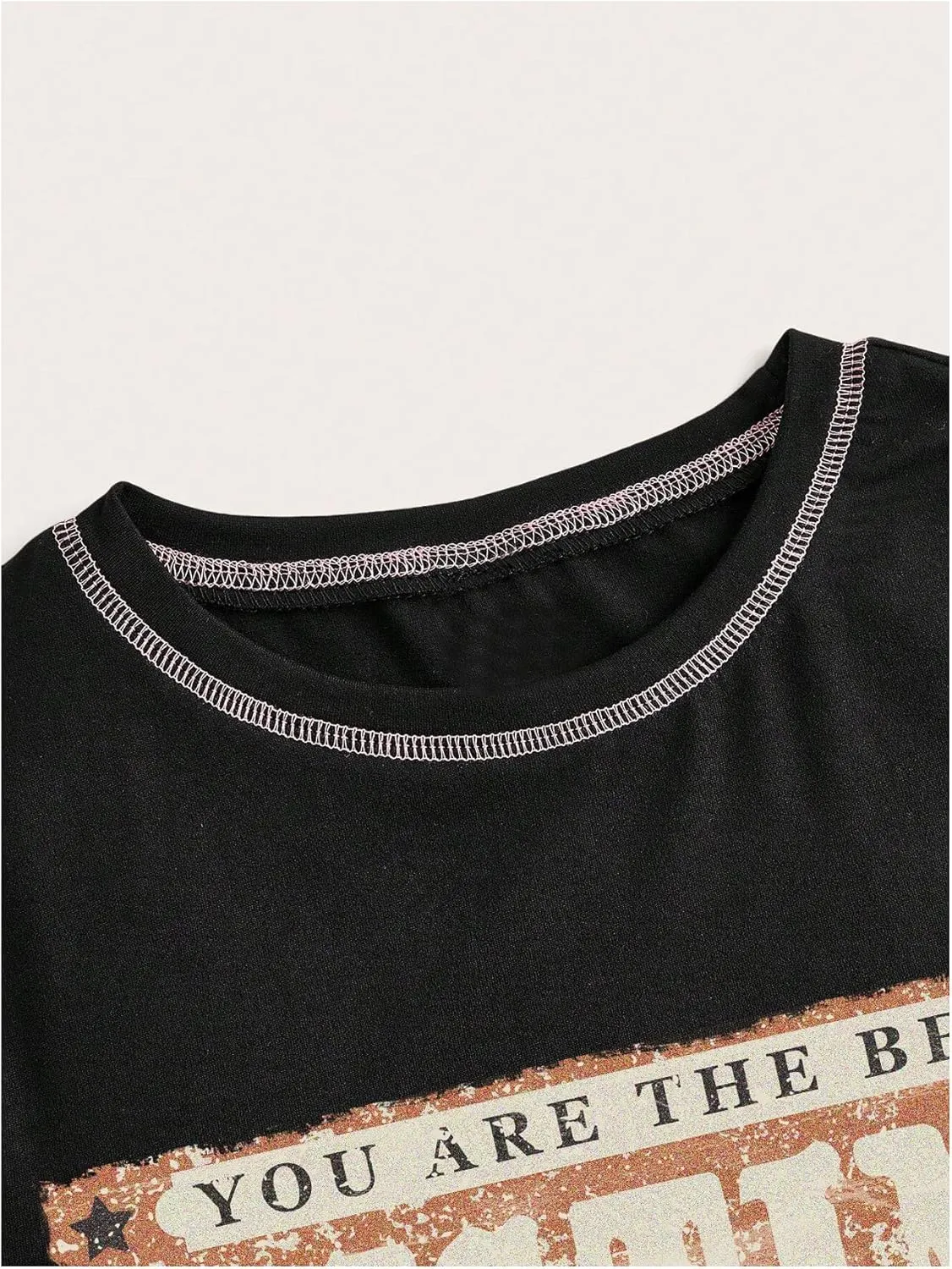 SOLY HUX Women's Vintage Graphic Tees Crop Tops Short Sleeve Letter Western Cowgirls Y2k T Shirt