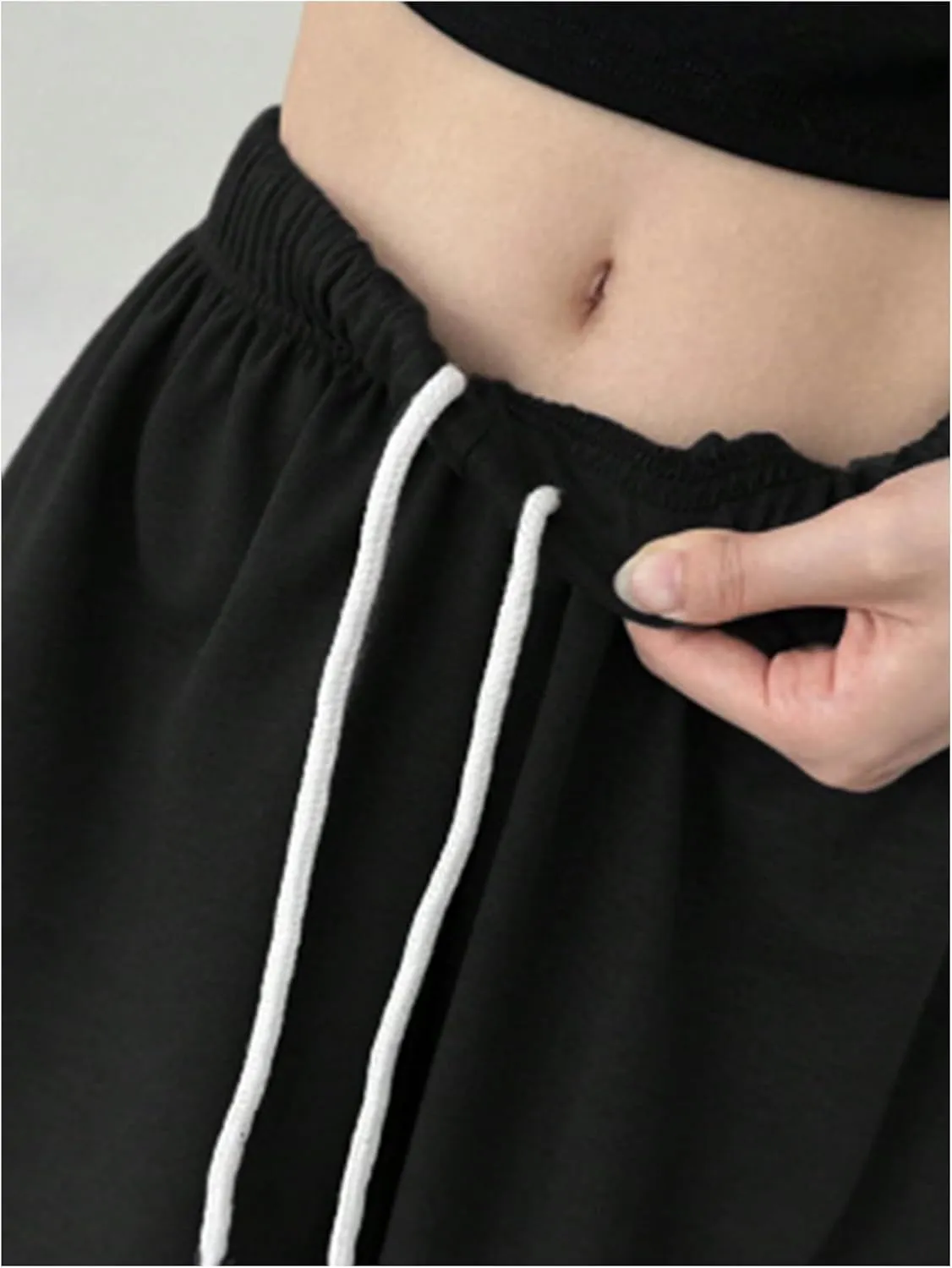SweatyRocks Women's Wide Leg Sweatpants Elastic High Waisted Jogger Pants with Pockets