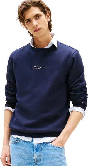 Tommy Hilfiger Men's Medium Weight Small Graphic Logo Crewneck Sweatshirt