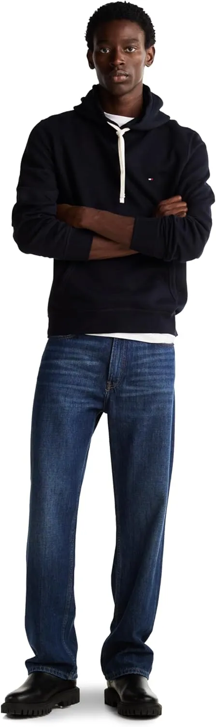 Tommy Hilfiger Men's Medium Weight Solid Fleece Hoodie Sweatshirt, Also Available in Big & Tall