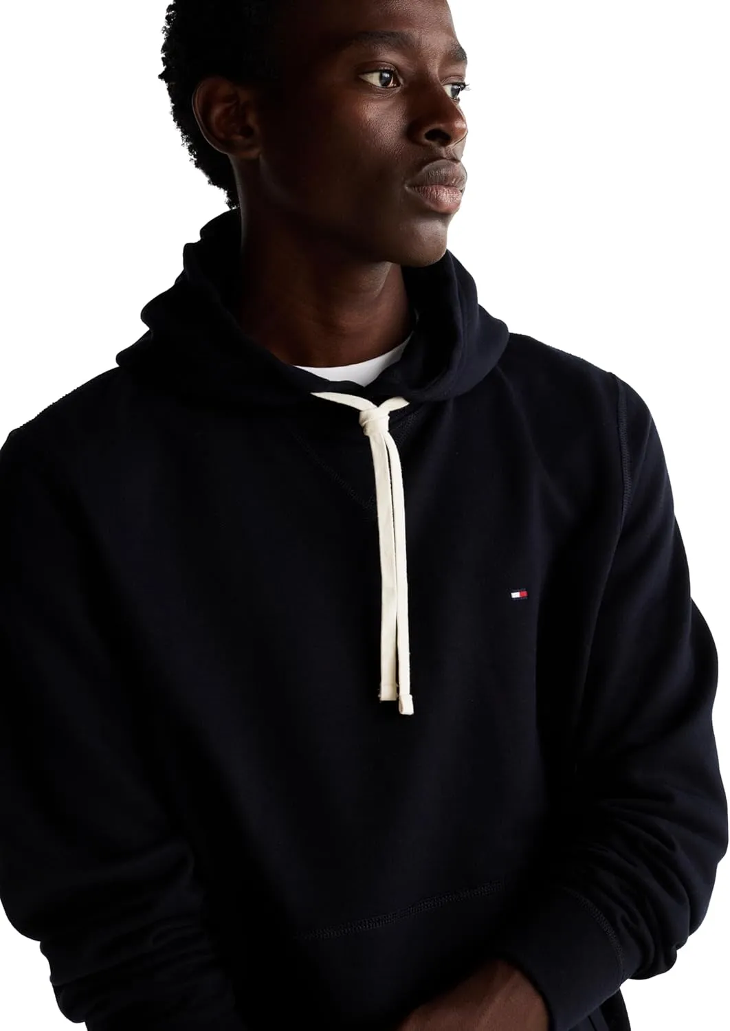 Tommy Hilfiger Men's Medium Weight Solid Fleece Hoodie Sweatshirt, Also Available in Big & Tall