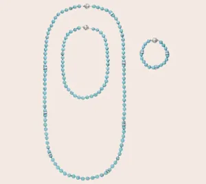 Turquoise Convertible Necklace-Bracelet Set