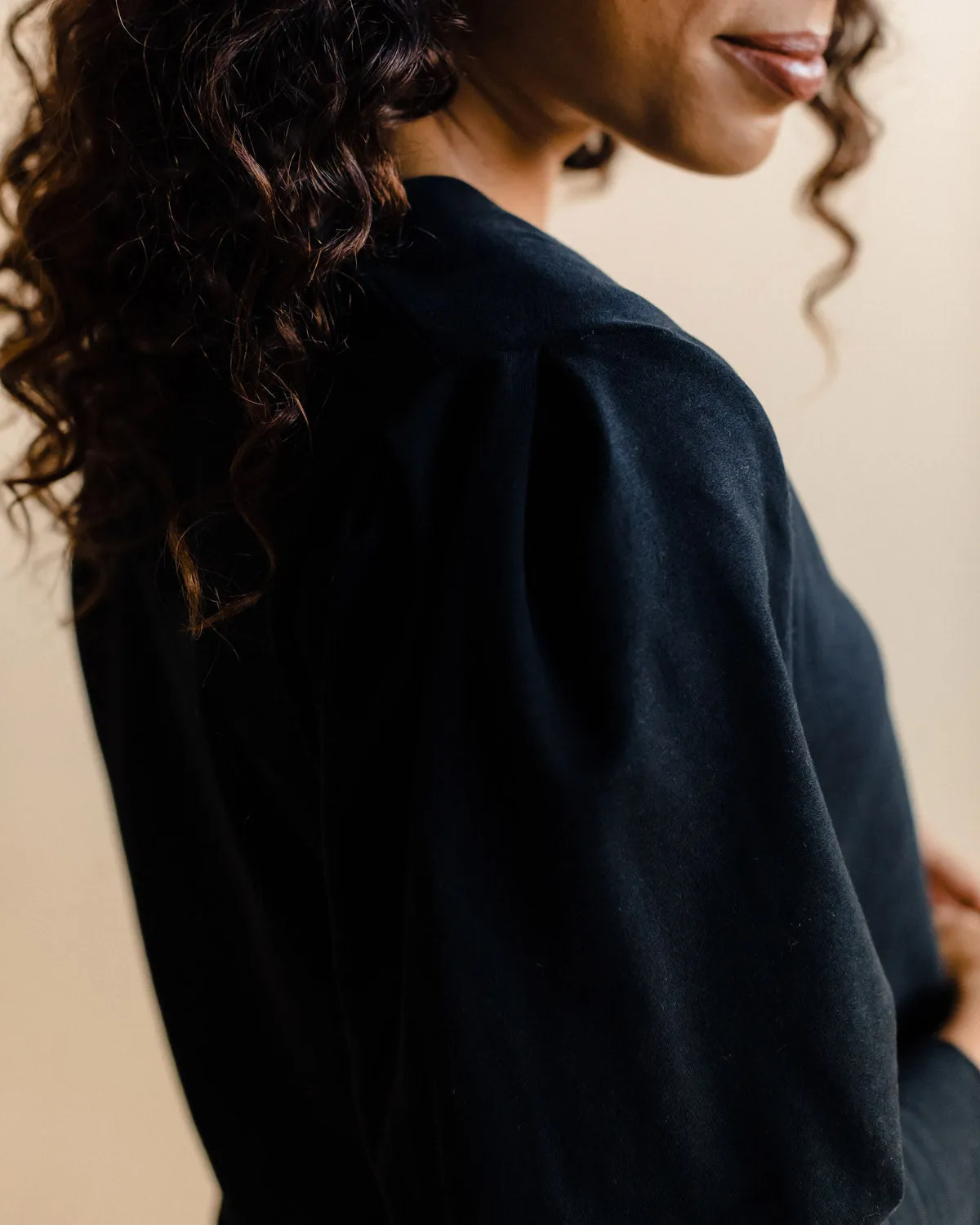 V-Neck Side Snap Sweatshirt
