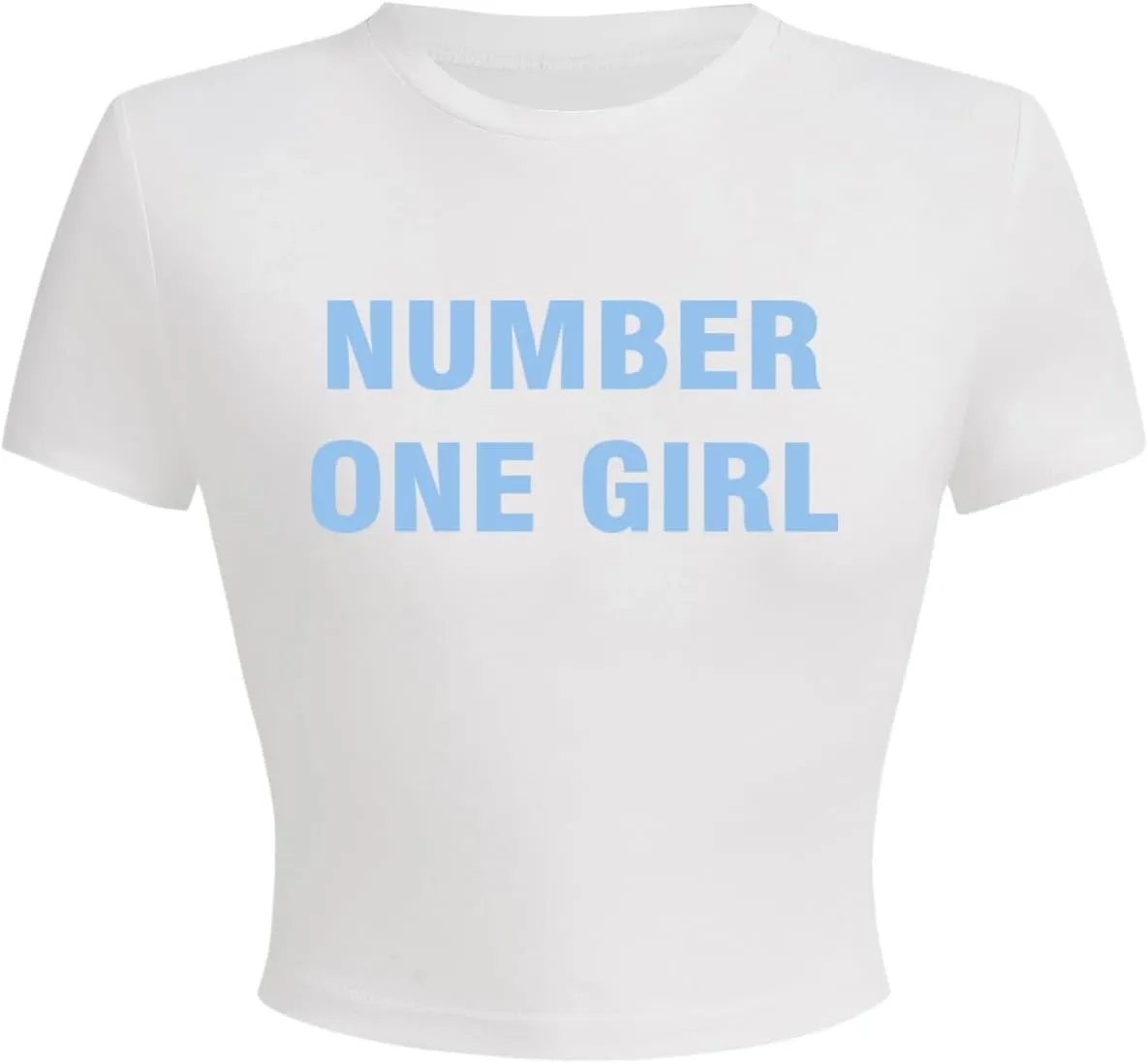 Verdusa Women's Y2K Tees Funny Shirts Letter Print Crop Tops 90s T-Shirt Vintage Outfit