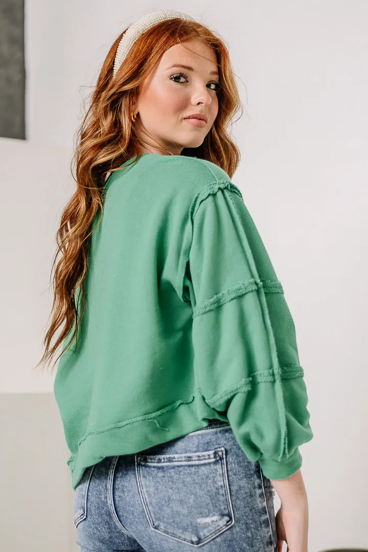 Well Thought Out Cropped Sweatshirt