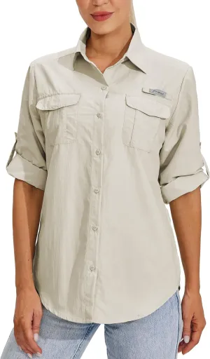 Willit Women's UPF 50  Sun Protection Shirts Long Sleeve Fishing Shirts SPF Quick Dry Hiking Outdoor Shirts