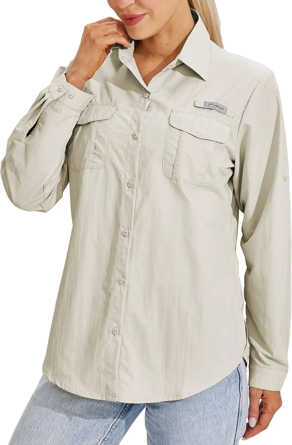 Willit Women's UPF 50  Sun Protection Shirts Long Sleeve Fishing Shirts SPF Quick Dry Hiking Outdoor Shirts