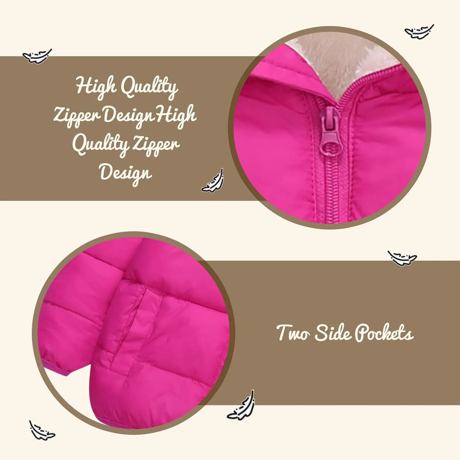 Winter Coats for Toddler Kids Infants Baby Boys Girls Light Puffer Warm Thick Hooded Down Jacket for 2-7 Years