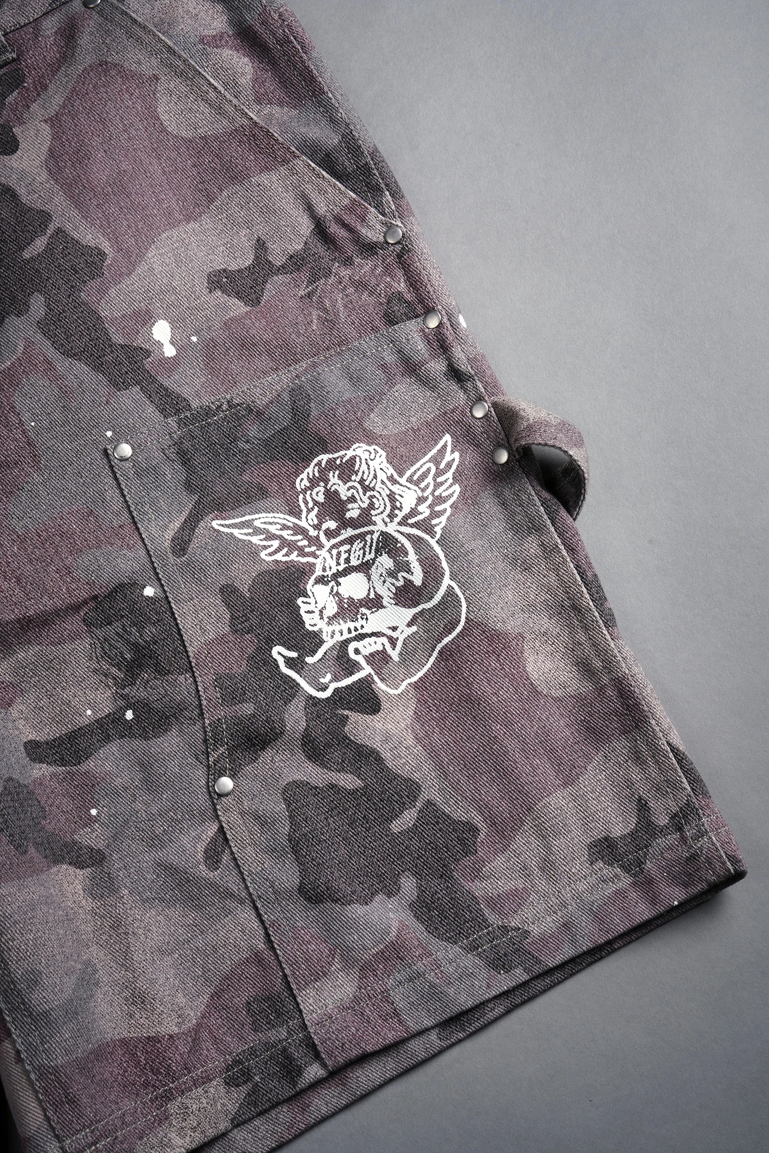 Wolf Rose Clark Utility Shorts in Blooming Woodland Camo
