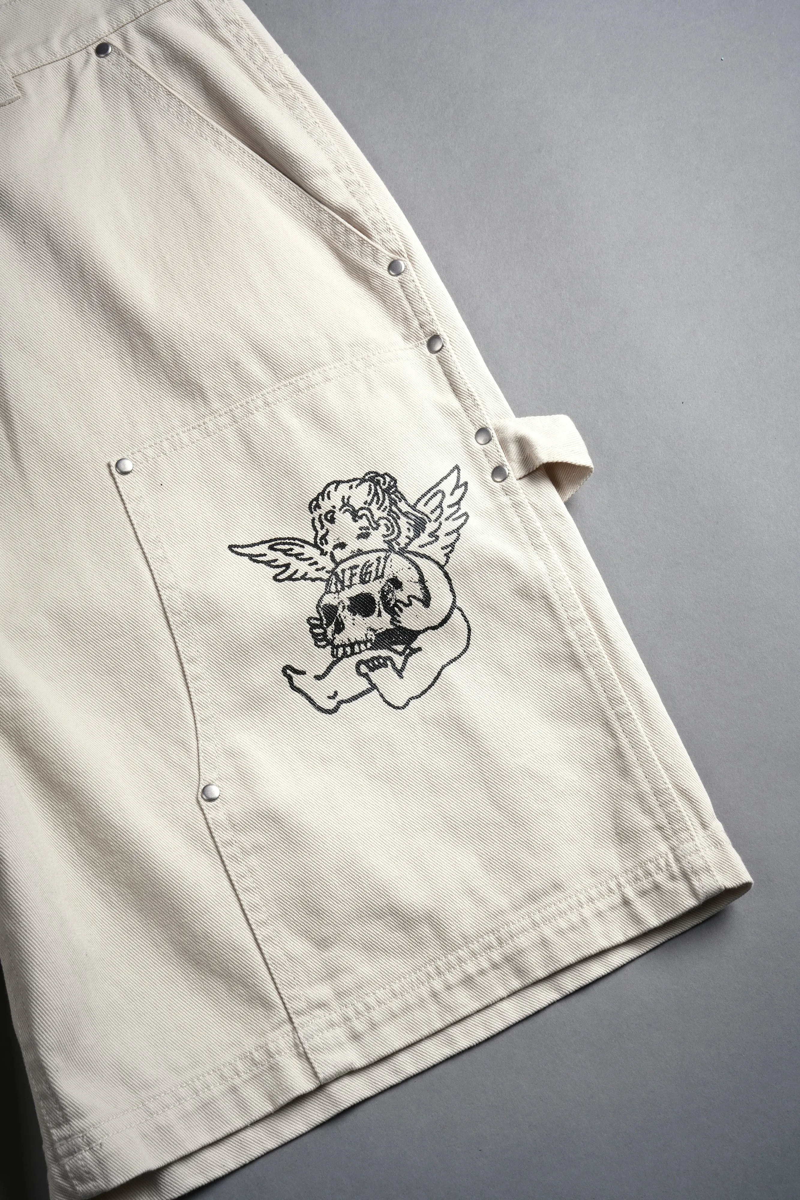 Wolf Rose Clark Utility Shorts in Cream