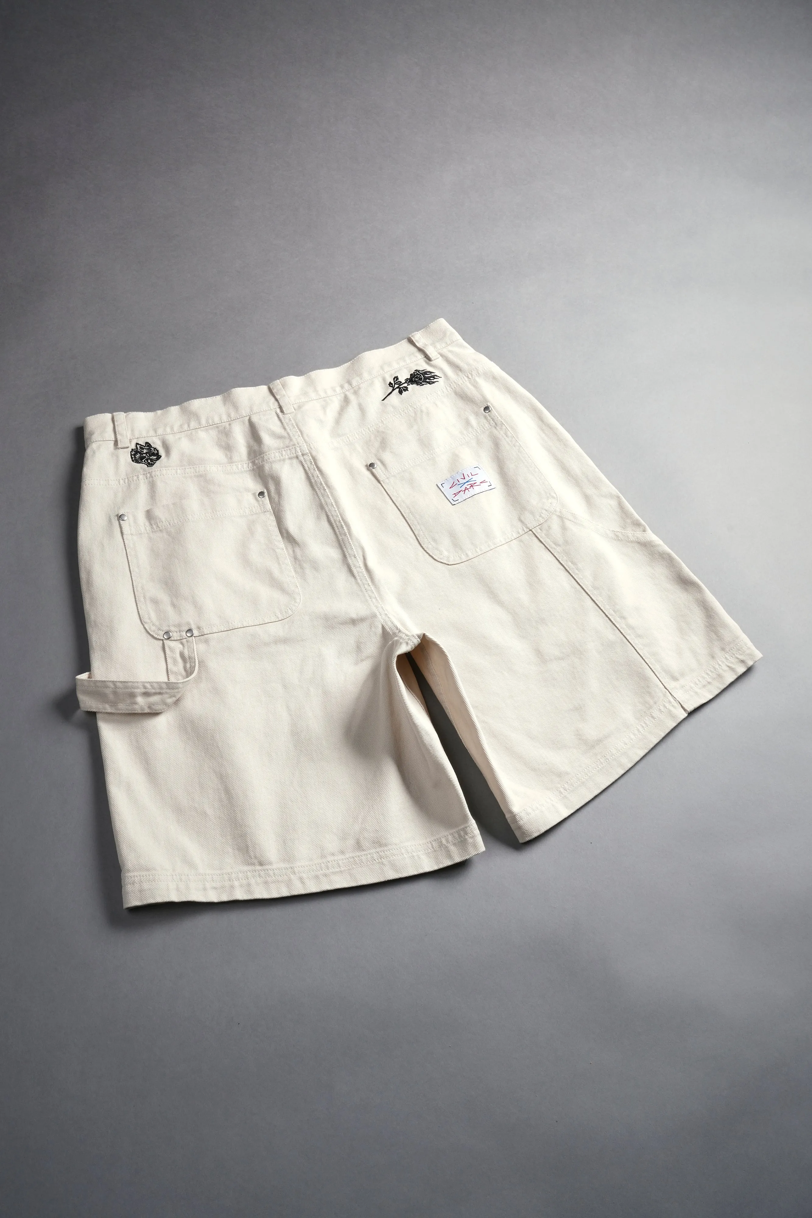 Wolf Rose Clark Utility Shorts in Cream