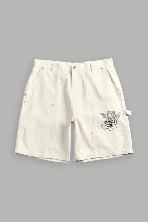 Wolf Rose Clark Utility Shorts in Cream