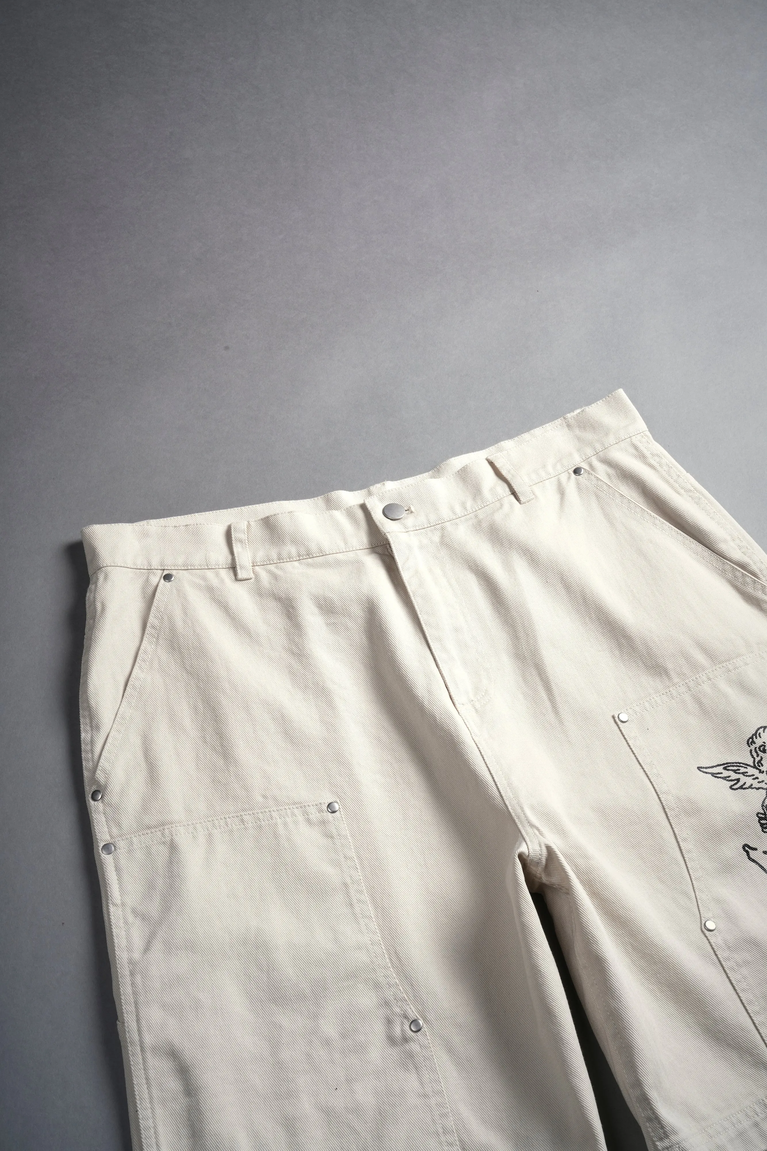 Wolf Rose Clark Utility Shorts in Cream