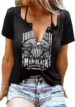 Women Funny Letter Print Country Music Tank Top Women Novelty Graphic Country Music Shirt Loose O Neck Sleeveless Vest