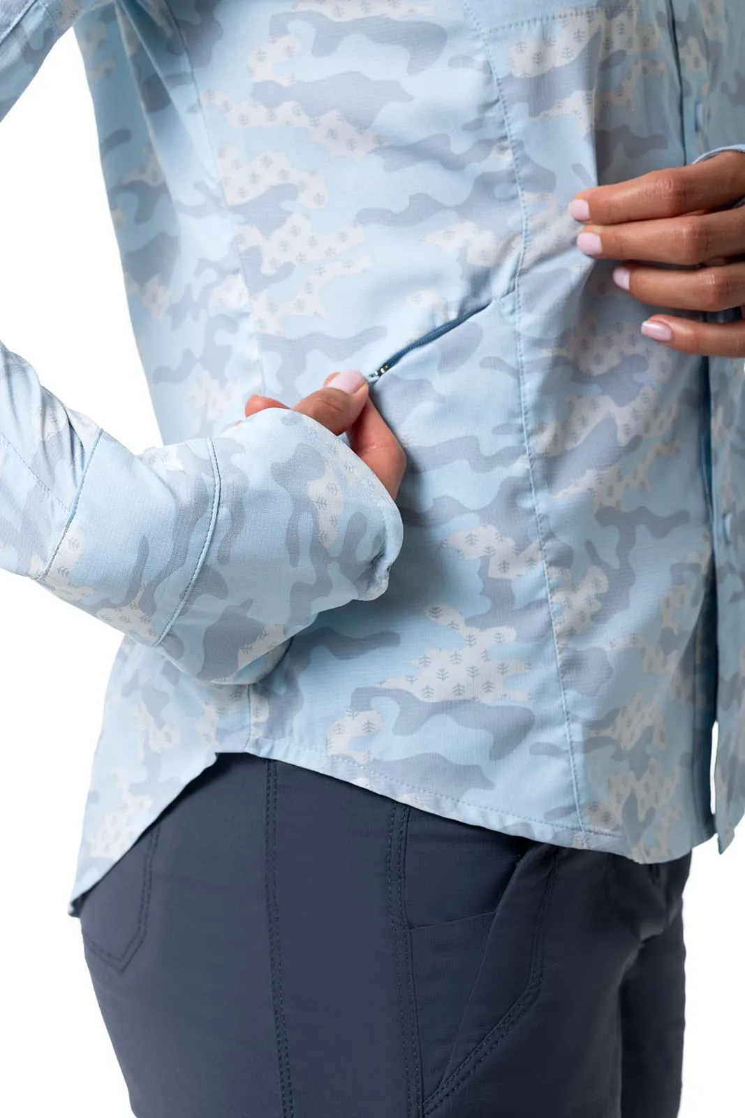 Women's Kodia Fishing Shirt | Skyride Coastal Camo